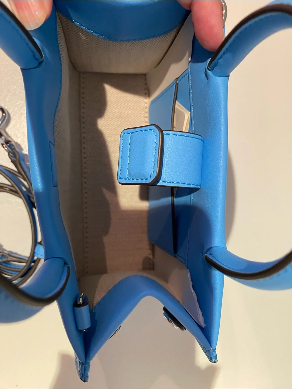 NWT Tory Burch Mini Ella Bio Tote Sky Blue Azure : Cross body Strap included